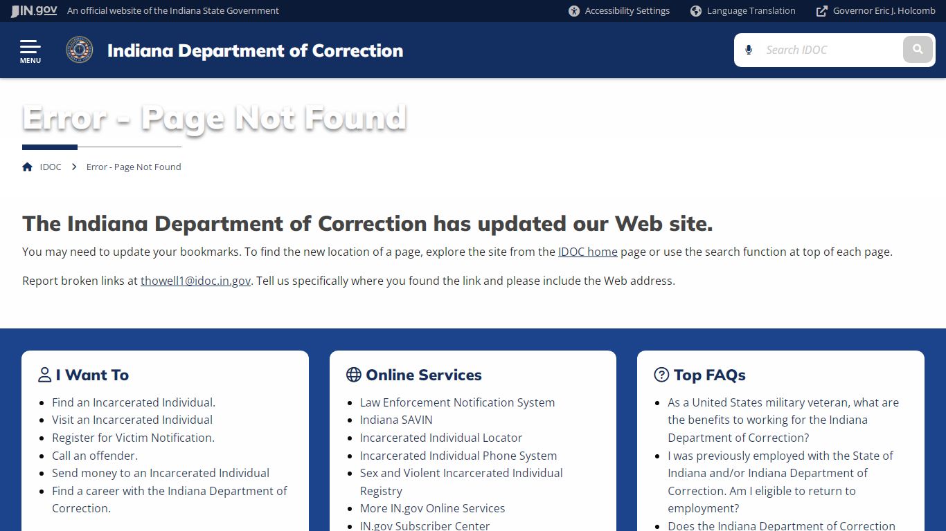 IDOC: Reception Diagnostic Center - IN.gov
